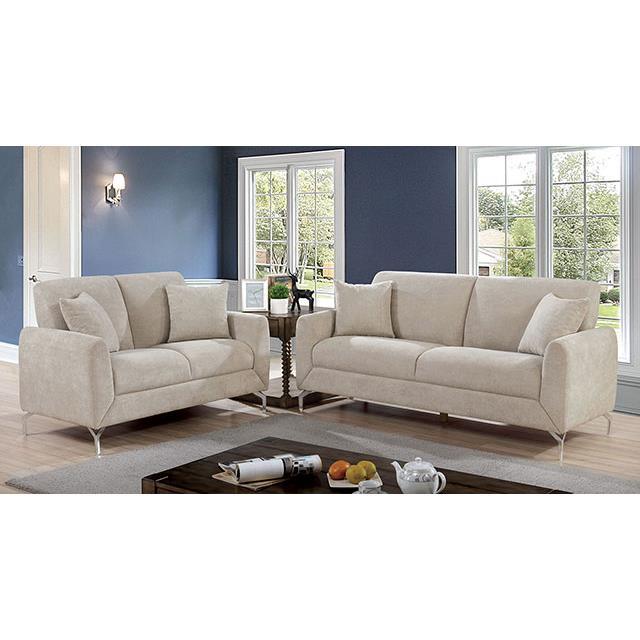 Furniture of America Lauritz Stationary Loveseat CM6088LG-LV IMAGE 2