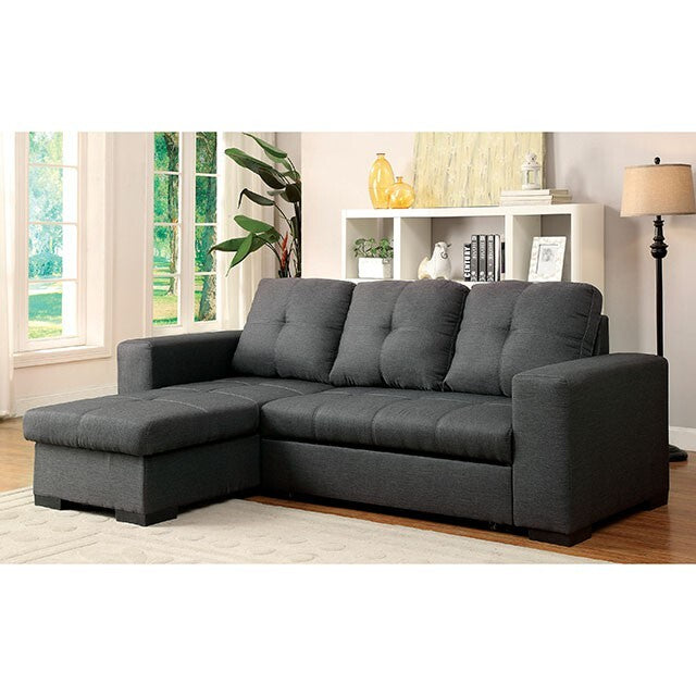 Furniture of America Denton Fabric Sectional CM6149GY-SET-VN IMAGE 2
