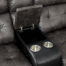 Furniture of America Brookdale Power Reclining Leather Look Loveseat CM6217GY-LV IMAGE 6