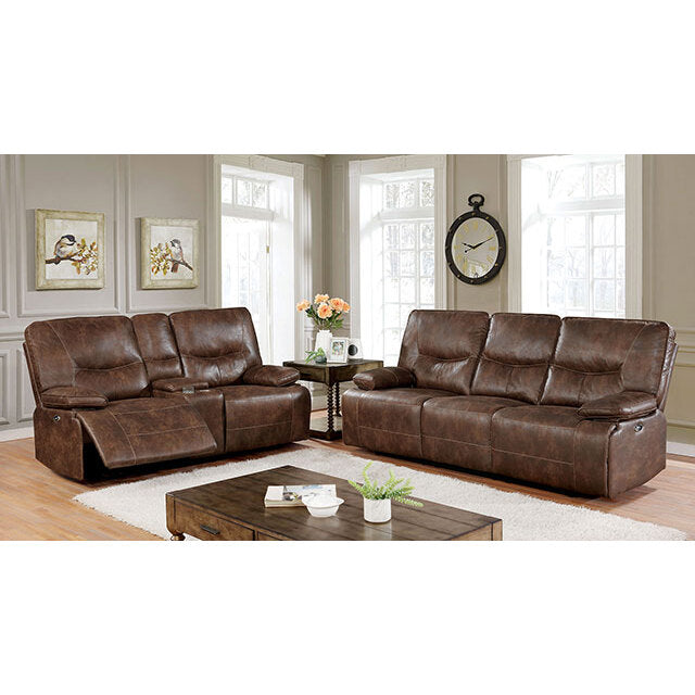 Furniture of America Chantoise Power Leather Look Recliner CM6228BR-CH IMAGE 2