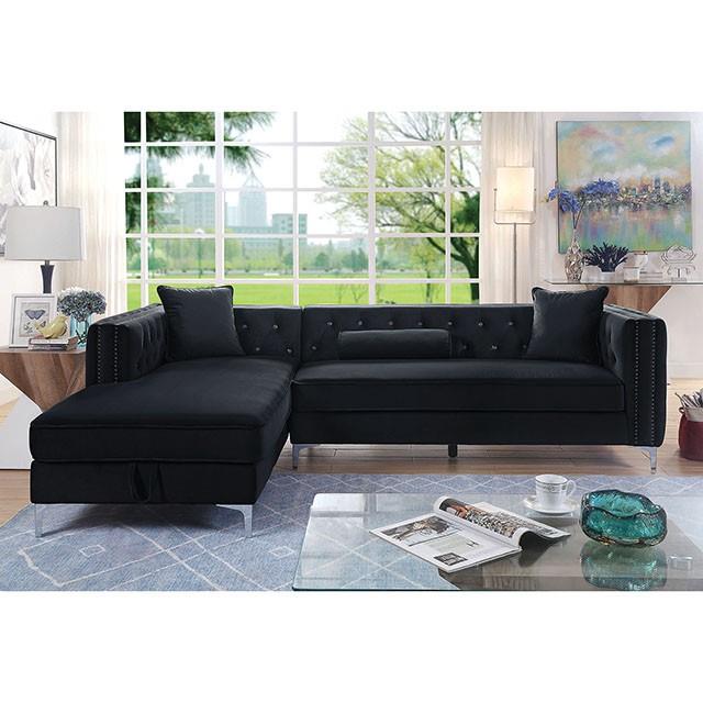 Furniture of America Amie Fabric Sectional CM6652BK-SECT IMAGE 2