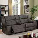 Furniture of America Chichester Reclining Leather Look Loveseat CM6943-LV IMAGE 1