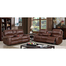 Furniture of America Walter Reclining Leather Look Loveseat CM6950BR-LV IMAGE 2