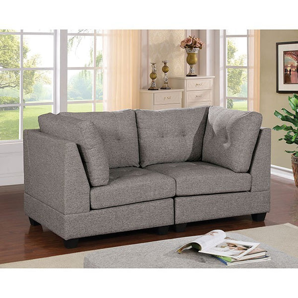 Furniture of America Pencoed Stationary Fabric Loveseat CM6957LG-LV-PK IMAGE 1