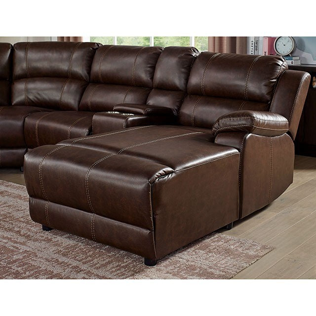 Furniture of America Jessi Leather Look Sectional CM6970-SECT IMAGE 6