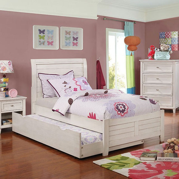 Furniture of America Brogan Twin Bed CM7517WH-T-BED IMAGE 1