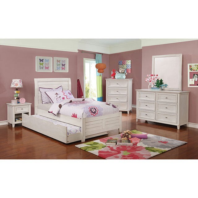 Furniture of America Brogan Twin Bed CM7517WH-T-BED IMAGE 2