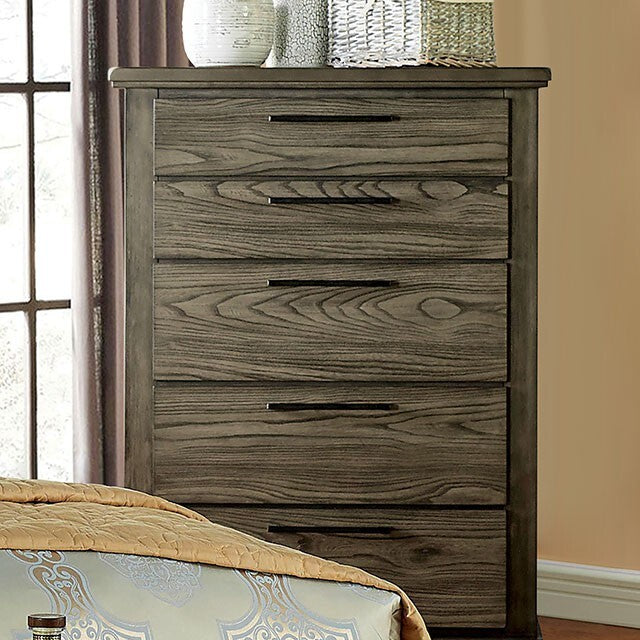 Furniture of America Berenice 5-Drawer Chest CM7528GY-C IMAGE 1