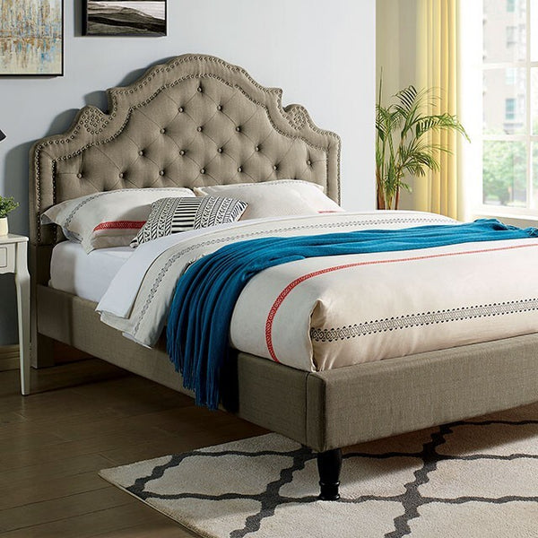Furniture of America Aubree King Bed CM7537GY-EK-BED IMAGE 1