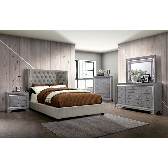Furniture of America Cayla King Bed CM7779GY-EK-BED-VN IMAGE 2