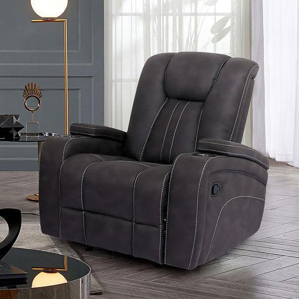 Furniture of America Amirah Fabric Recliner CM9903-CH IMAGE 1