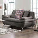 Furniture of America Sarnen Stationary Loveseat EM6721DG-LV IMAGE 1