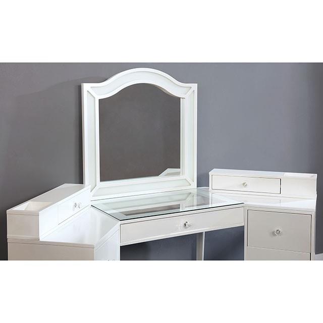 Furniture of America Tracie Vanity Set FOA-DK5686WH-PK IMAGE 4