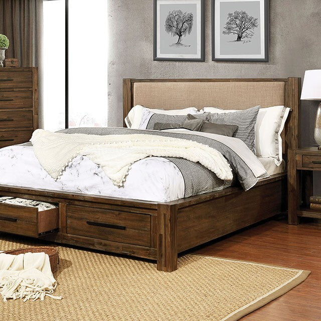 Furniture of America Coney California King Upholstered Bed with Storage FOA7881CK-BED IMAGE 1