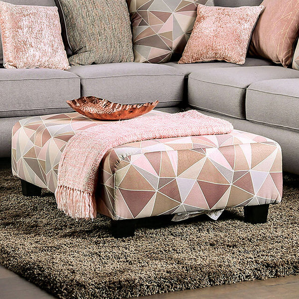 Furniture of America Harriden Fabric Ottoman SM5167-OT IMAGE 1