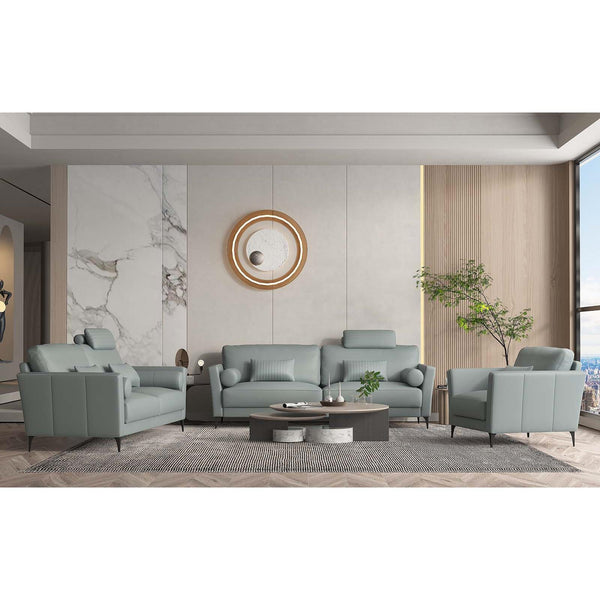 Acme Furniture Tussio Stationary Leather Loveseat LV00947 IMAGE 1