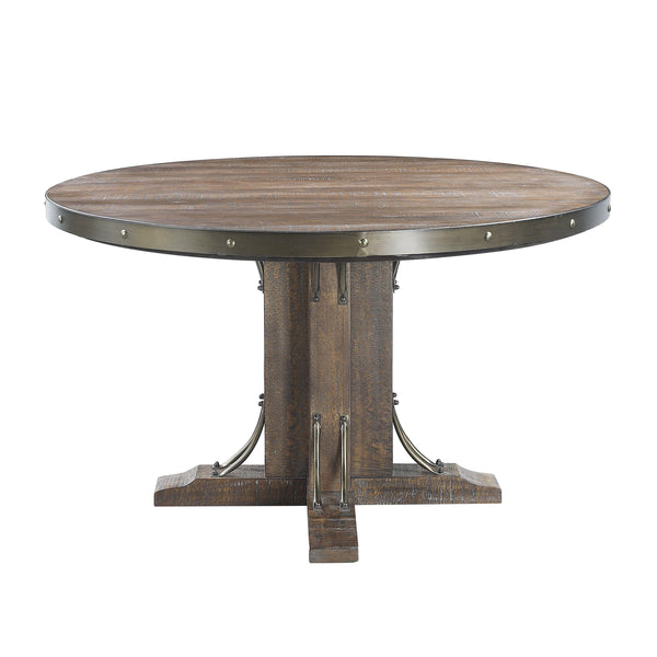 Acme Furniture Round Raphaela Dining Table with Pedestal Base DN00984 IMAGE 1