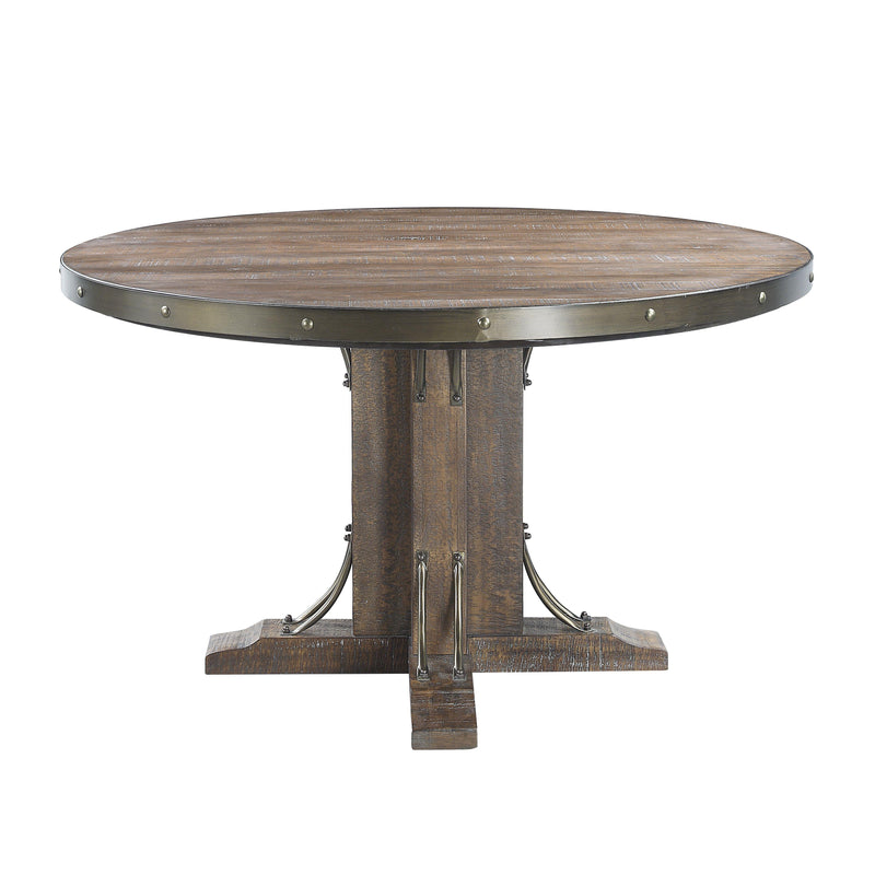 Acme Furniture Round Raphaela Dining Table with Pedestal Base DN00984 IMAGE 1