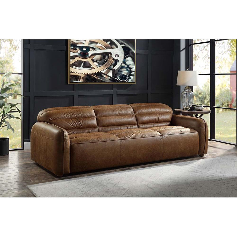 Acme Furniture Rafer Stationary Leather Sofa LV01020 IMAGE 1