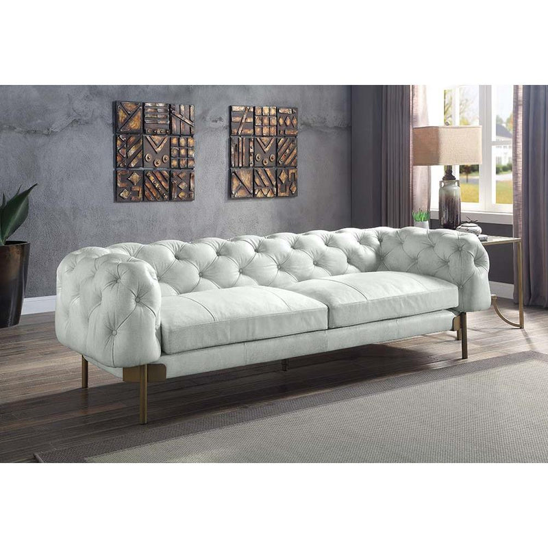 Acme Furniture Ragle Stationary Leather Sofa LV01021 IMAGE 1