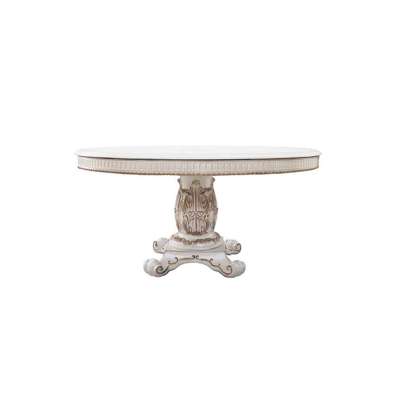 Acme Furniture Round Vendome Dining Table with Pedestal Base DN01222 IMAGE 2