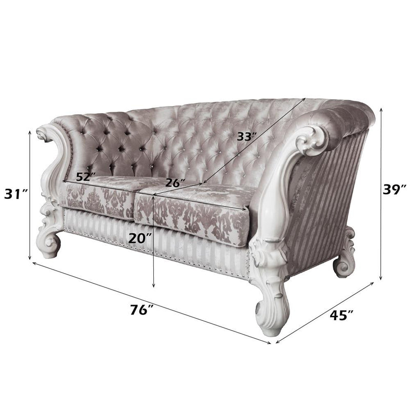 Acme Furniture Versailles LV01395 Loveseat with 5 Pillows IMAGE 5