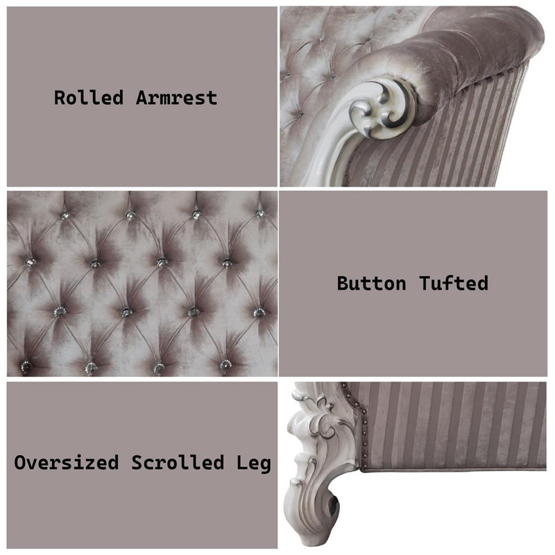 Acme Furniture Versailles LV01395 Loveseat with 5 Pillows IMAGE 6