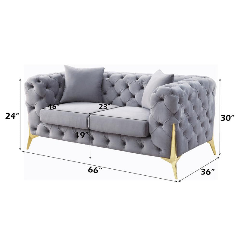 Acme Furniture Jelanea LV01407 Loveseat with 2 Pillows IMAGE 5