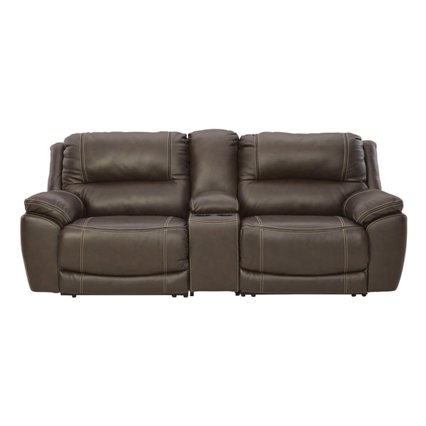  Signature Design by Ashley Dunleith U71604S4 3 pc Power Reclining Loveseat with Console IMAGE 1
