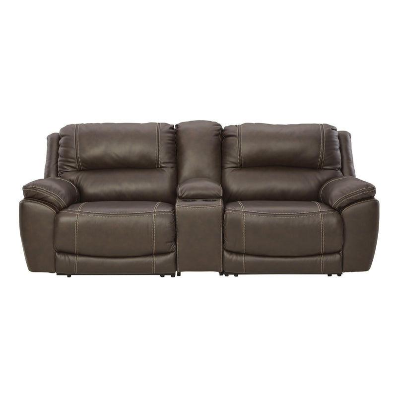  Signature Design by Ashley Dunleith U71604S4 3 pc Power Reclining Loveseat with Console IMAGE 1