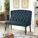 Furniture of America Sania CM3324BK-BL-BN 2-Seater Love Seat Bench IMAGE 1