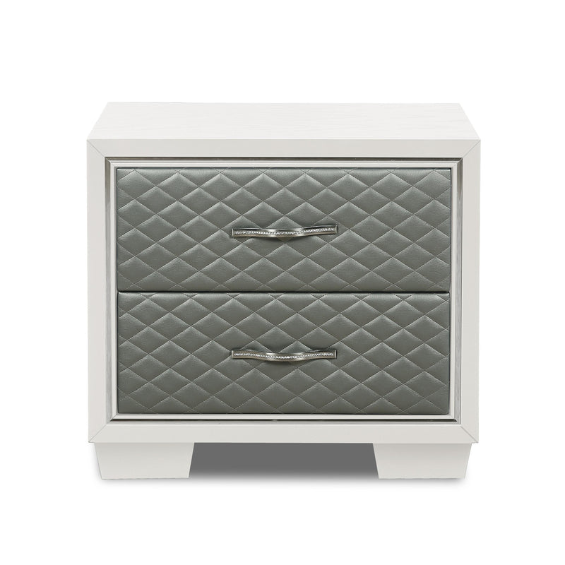 New Classic Furniture Luxor 2-Drawer Nightstand B2025W-040 IMAGE 2