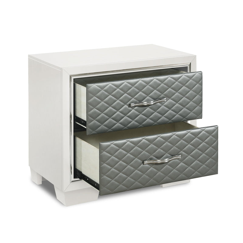 New Classic Furniture Luxor 2-Drawer Nightstand B2025W-040 IMAGE 4