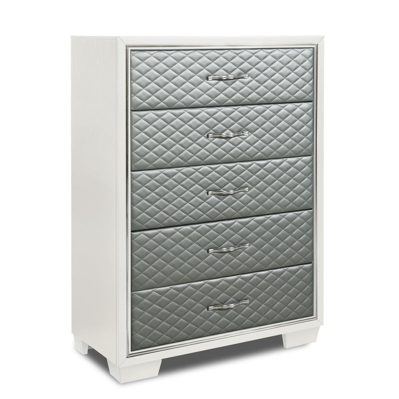 New Classic Furniture Luxor 5-Drawer Chest B2025W-070 IMAGE 1