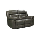 New Classic Furniture Sebastian Reclining Leather Loveseat L2641-20-LGR IMAGE 1