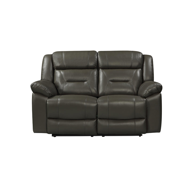 New Classic Furniture Sebastian Reclining Leather Loveseat L2641-20-LGR IMAGE 2