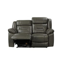 New Classic Furniture Sebastian Reclining Leather Loveseat L2641-20-LGR IMAGE 3