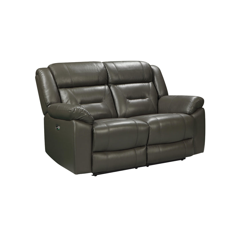 New Classic Furniture Sebastian Power Reclining Leather Loveseat L2641-20P1-LGR IMAGE 1
