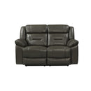 New Classic Furniture Sebastian Power Reclining Leather Loveseat L2641-20P1-LGR IMAGE 2