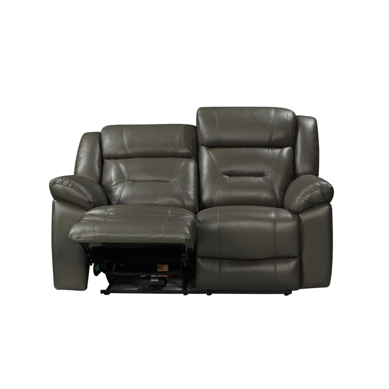 New Classic Furniture Sebastian Power Reclining Leather Loveseat L2641-20P1-LGR IMAGE 3