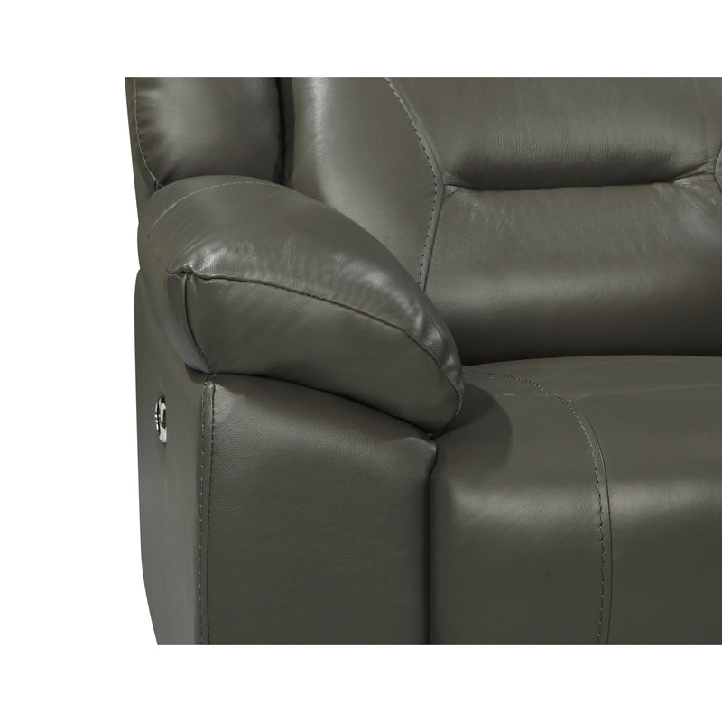 New Classic Furniture Sebastian Power Reclining Leather Loveseat L2641-20P1-LGR IMAGE 5