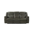 New Classic Furniture Sebastian Reclining Leather Sofa L2641-30-LGR IMAGE 2