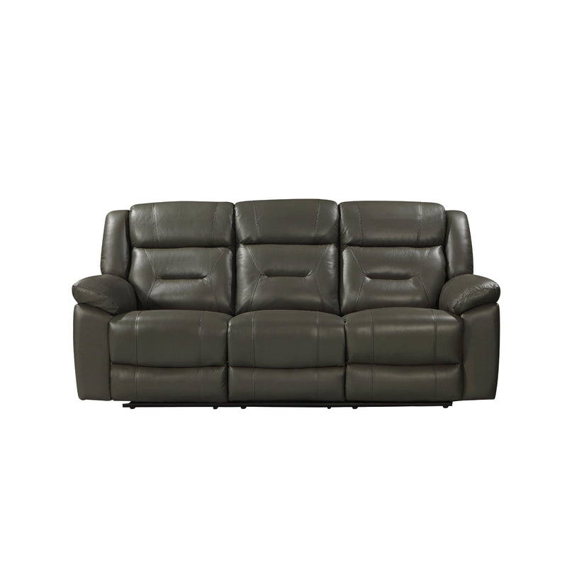 New Classic Furniture Sebastian Reclining Leather Sofa L2641-30P1-LGR IMAGE 2
