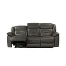 New Classic Furniture Sebastian Reclining Leather Sofa L2641-30P1-LGR IMAGE 3