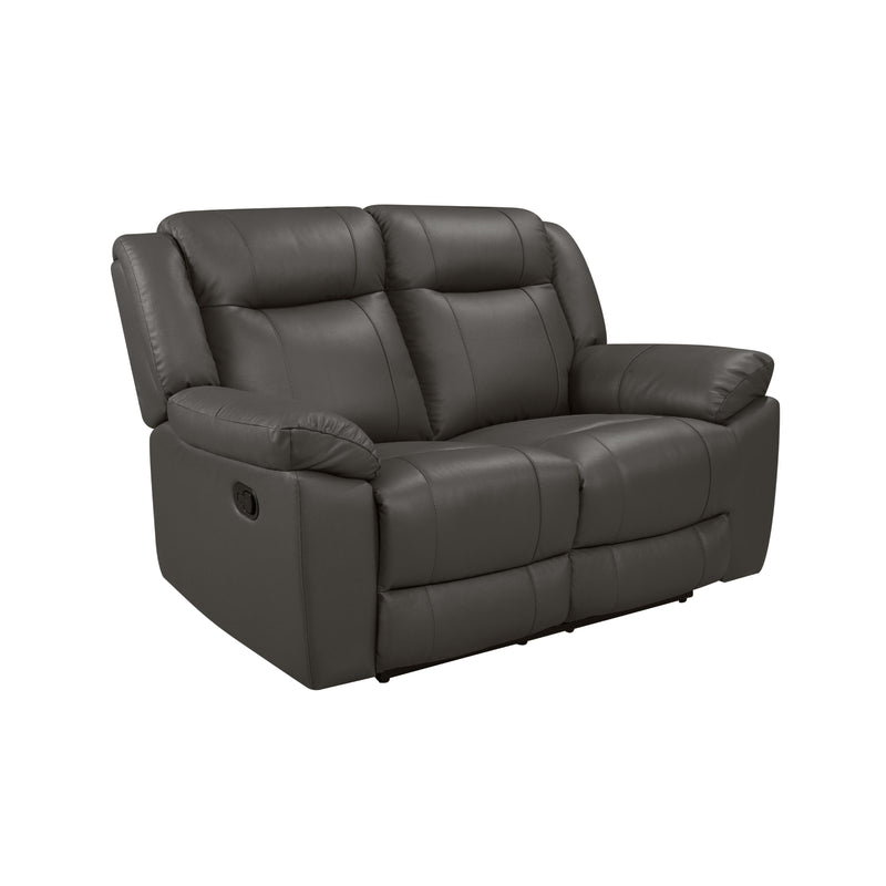 New Classic Furniture Taggart Reclining Leather Loveseat L2642-20-GRY IMAGE 1