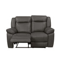 New Classic Furniture Taggart Reclining Leather Loveseat L2642-20-GRY IMAGE 3