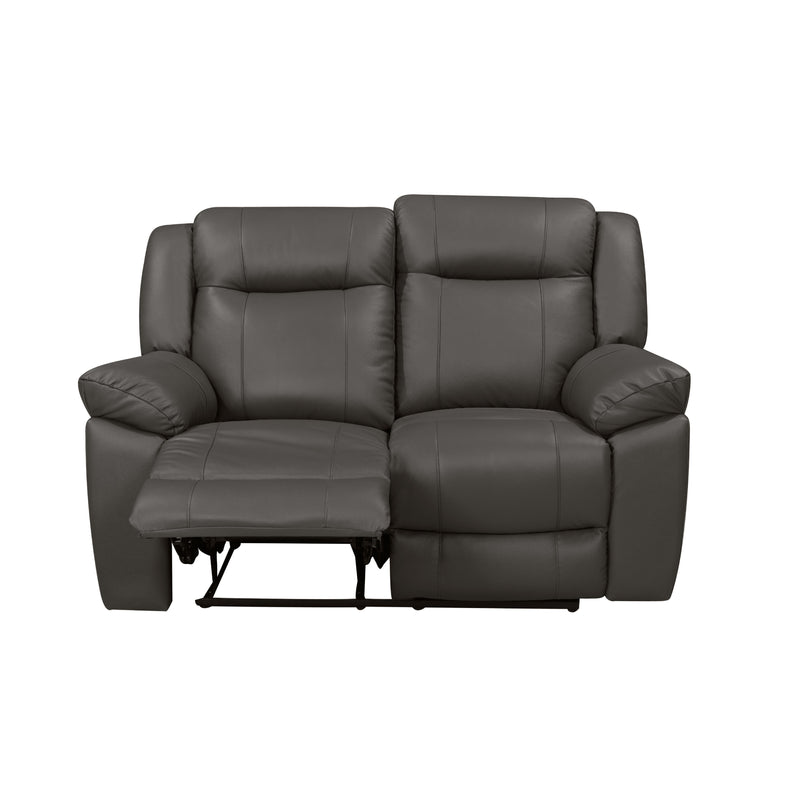 New Classic Furniture Taggart Reclining Leather Loveseat L2642-20-GRY IMAGE 3