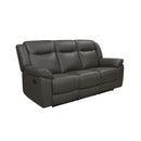 New Classic Furniture Taggart Reclining Leather Sofa L2642-30-GRY IMAGE 1
