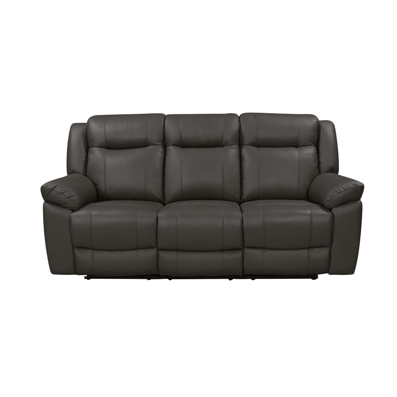 New Classic Furniture Taggart Reclining Leather Sofa L2642-30-GRY IMAGE 2