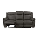 New Classic Furniture Taggart Reclining Leather Sofa L2642-30-GRY IMAGE 3